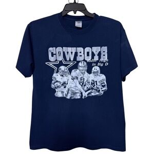 Jerzees Football Fan Heavyweight Blend Blue T-Shirt